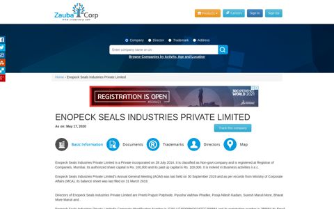Enopeck Seals Industries Private Limited - Zauba Corp