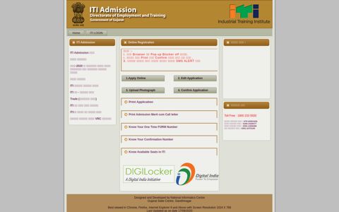 ITI Admission, Directorate of Employment and Training ...
