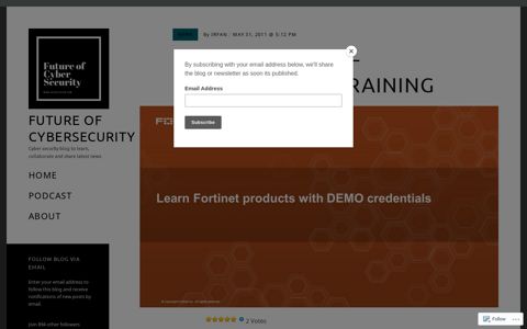 Fortinet Demo – Learning and Training – future of cybersecurity