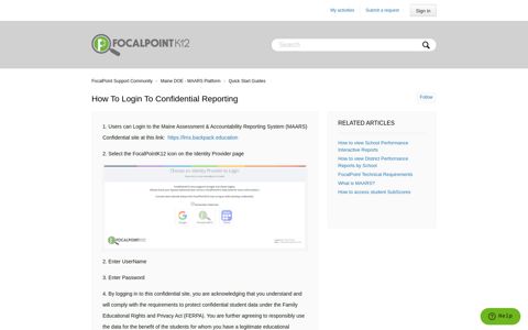 How to Login to Confidential Reporting – FocalPoint Support ...
