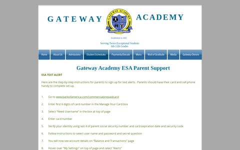 ESA Support | gateway - Gateway Academy