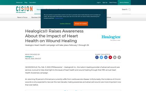Healogics® Raises Awareness About the Impact of Heart ...