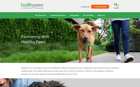 Partner Sign in - Healthy Paws Partner Program