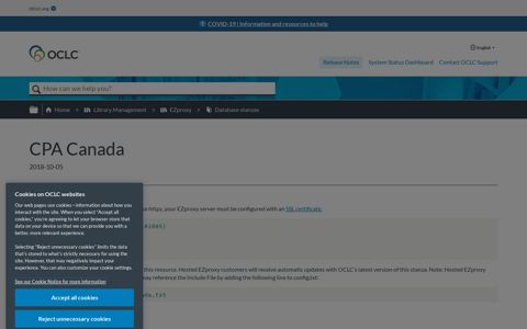 CPA Canada - OCLC Support