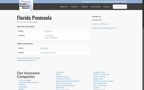 Florida Peninsula | Florida Insurance Agency
