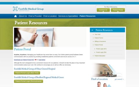 Patient Portal | New York Medical Group | Foothills Physicians ...