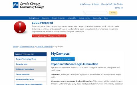 MyCampus - Lorain County Community College