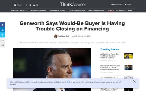 Genworth Says Would-Be Buyer Is Having Trouble Closing on ...