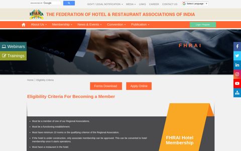 Apply for New Membership - FHRAI-THE FEDERATION OF ...