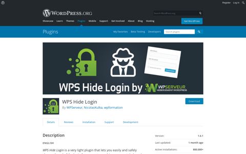 WPS Hide Login – WordPress plugin | WordPress.org