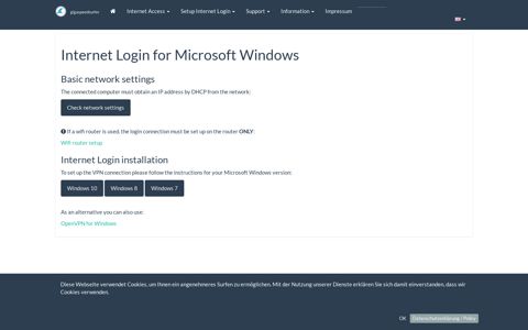 Internet Login for Microsoft Windows [gigaspeedsurfer Essen ...