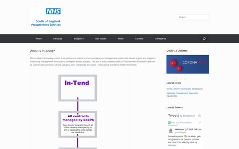 What is In-Tend? - NHS South of England Procurement Services