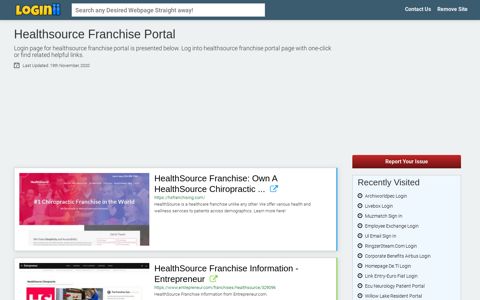 Healthsource Franchise Portal - Loginii.com