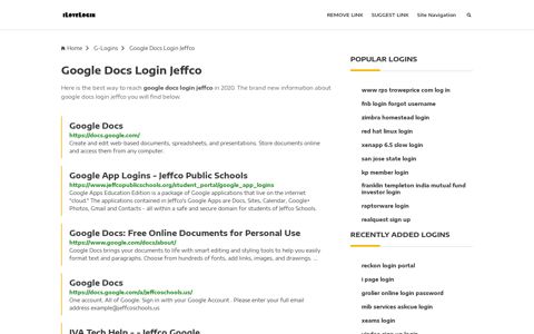 Google Docs Login Jeffco ❤️ One Click Access - iLoveLogin