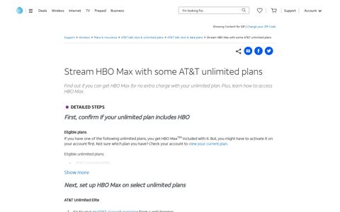 Stream HBO Max With Select AT&T Unlimited Plans - Wireless ...