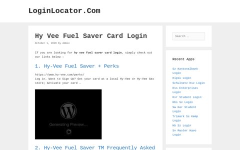 Hy Vee Fuel Saver Card Login - LoginLocator.Com