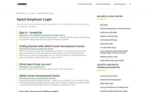 Epack Employer Login | Allgemeine Informationen zur Anmeldung