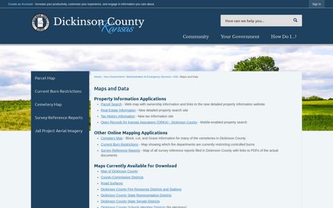 Maps and Data | Dickinson County, KS - Official Website