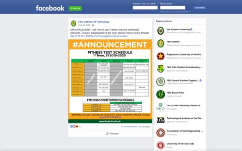 ANNOUNCEMENT: Take note of your Fitness... - FEU Institute ...