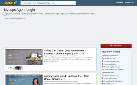 Liveops Agent Login - Loginii.com