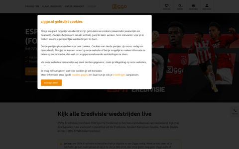 Fox Sports Eredivisie | Kijk live Eredivisie wedstrijden | Ziggo