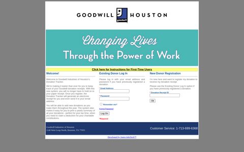 Goodwill Industries of Houston - Donation Tracker