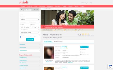 Khatri Matrimony & Matrimonial Site - Shaadi.com