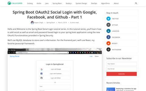 Spring Boot OAuth2 Social Login with Google, Facebook, and ...