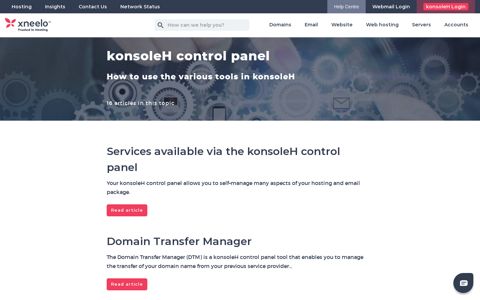 konsoleH control panel - xneelo Help Centre