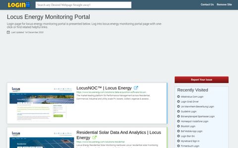 Locus Energy Monitoring Portal - Loginii.com