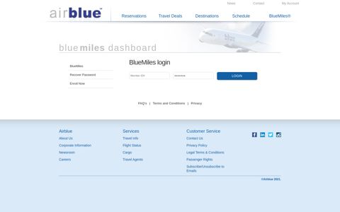 My Account - Airblue