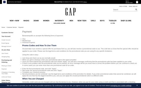 Payment - Gap