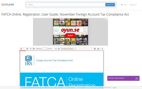 FATCA Online. Registration. User Guide. November Foreign ...