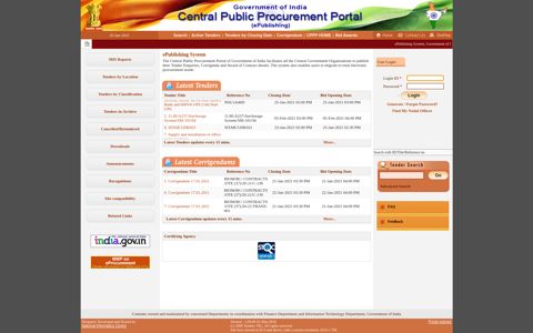 ePublishing System, Government of India