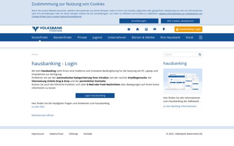 hausbanking - Login | Volksbank Steiermark AG