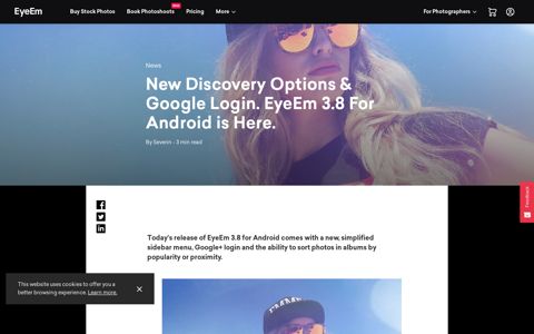 New Discovery Options & Google Login. EyeEm 3.8 For ...