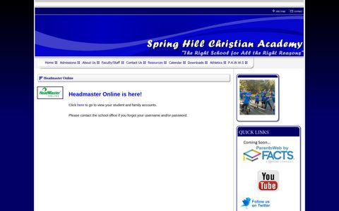 Headmaster Online - Spring Hill Christian Academy