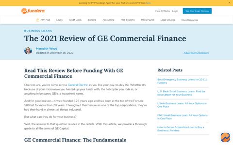 GE Commercial Finance: The 2020 Review - Fundera