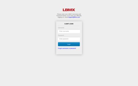 Client Login - LBMX
