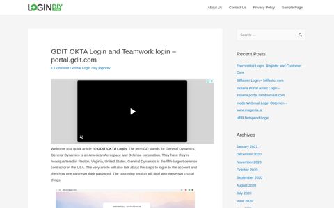 GDIT OKTA Login and Teamwork login - portal.gdit.com ...
