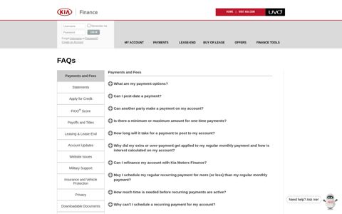 Kia Motors Finance Frequently Asked Questions
