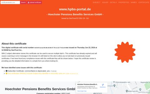 www.hpbs-portal.de by Hoechster Pensions Benefits Services ...