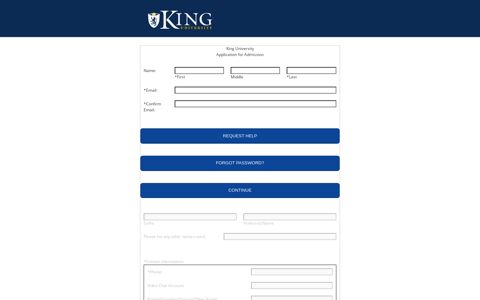 King University Student Application: King Portal