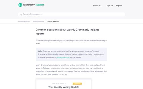 Common questions about weekly Grammarly Insights reports ...