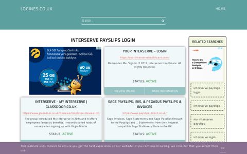 interserve payslips login - General Information about Login