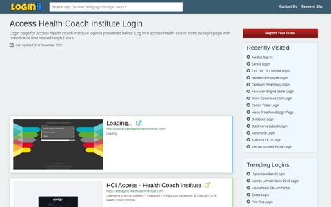 Access Health Coach Institute Login - Loginii.com