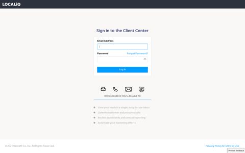 Client Center: Sign In