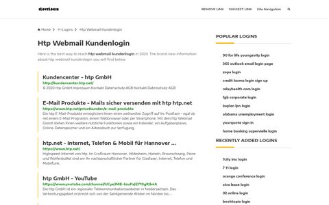 Htp Webmail Kundenlogin ❤️ One Click Access - iLoveLogin