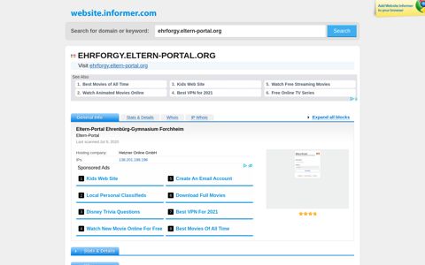 ehrforgy.eltern-portal.org at WI. Eltern-Portal Ehrenbürg ...