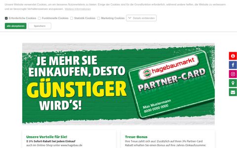 Kundenkarte Partner-Card - hagebaumarkt München